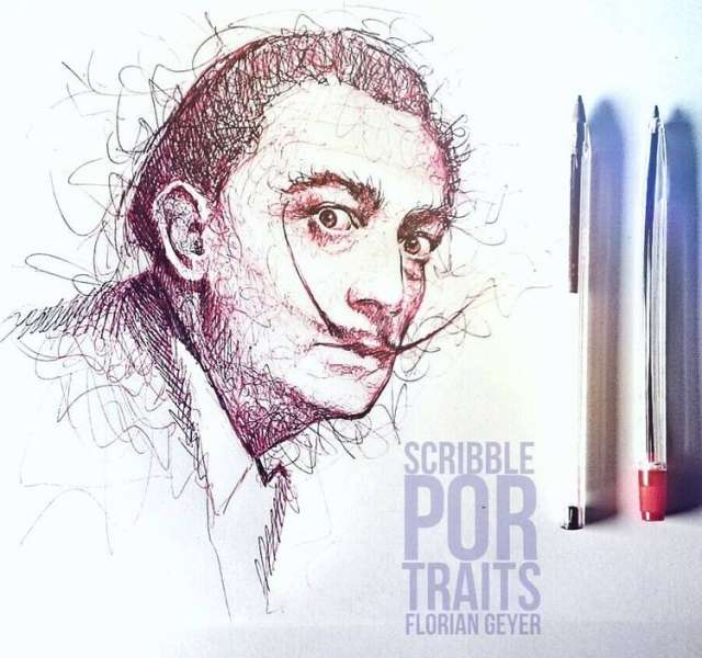 scribble-portrait-salvador-dali